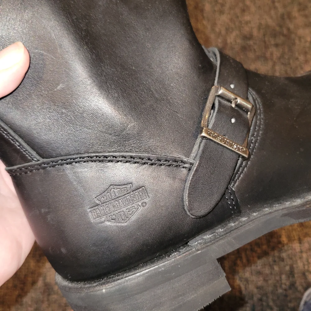 Harley-Davidson Black Leather Engineer Boots